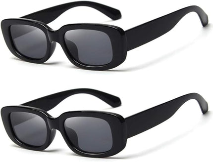 Dollger Rectangle Sunglasses for Women Men Trendy Retro Fashion Sunglasses UV 400 Protection Square Fram