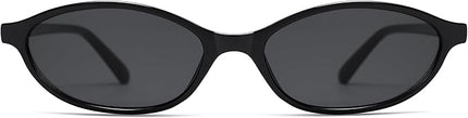 Retro Oval Cat Eye Sunglasses for Women Y2k Trendy Narrow Sunnies Designer Sun Glasses AR82253
