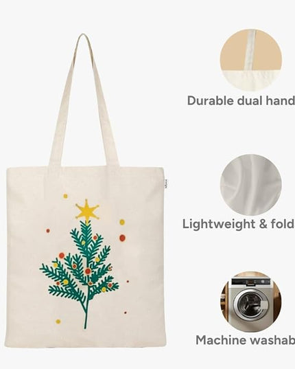 Eco Right Tote Bag for Women, Reusable Grocery Bag, Canvas Tote Bag for Shopping, Cotton Bag for Daily Use, Gifts for Women