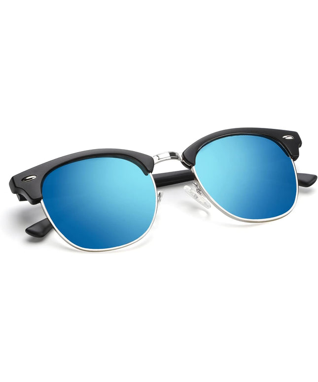 KALIYADI Polarized Sunglasses for Men and Women Semi-Rimless Frame Driving Sun glasses UV Blocking