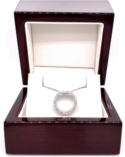 Diamond Wish 1/6 to 1 Carat Diamond Circle of Life Round Pendant Necklace for Women in 14k Gold (I1-I2, cttw) on 18 Inch Long Chain with Spring Ring Clasp