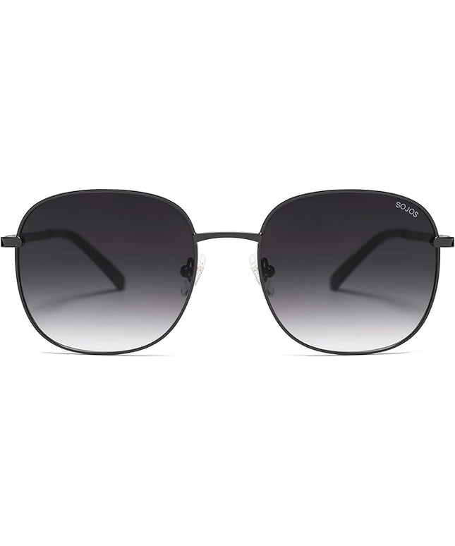 SOJOS Classic Trendy Square Sunglasses for Women Men Cute Big Frame Gold Shades SJ1137