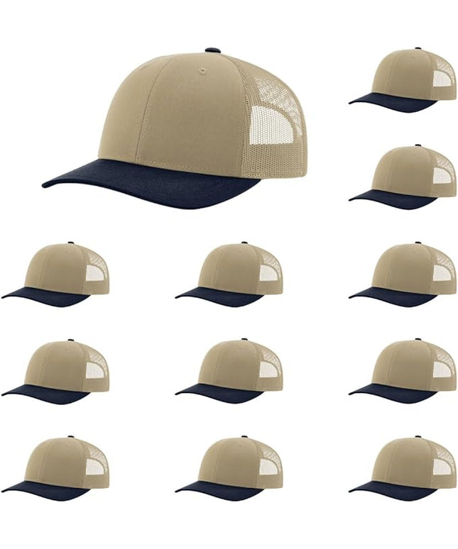 Richardson 112 Classic Six-Panel Adjustable Snapback Trucker Cap | Bulk Packs Available