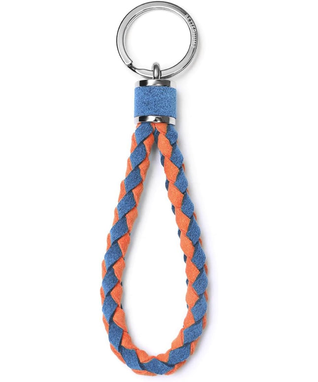 BETTERHUMZ Leather Key Fob Car Weave Keychain Ring Woven Strap Braided Key Chain for Alcantara Accessories