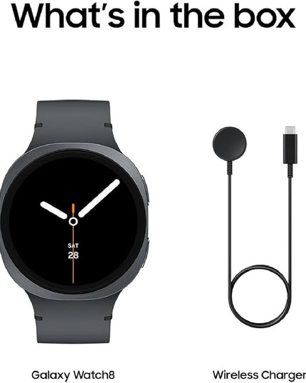 Samsung Galaxy Watch 8 (2025) 44mm LTE Smartwatch, Cushion Design, Fitness Tracker, Sleep Coaching, Running Coach, Energy Score, Heart Rate Tracking, Graphite [US Version, 2 Yr Warranty]