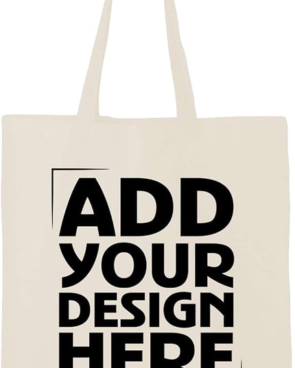 shop4ever Personalized Custom Design Your Own Eco Cotton Tote Reusable Shopping Bag Customizable Gift