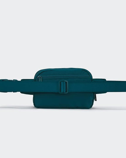 Pander Everywhere Belt Bag for Women, 5 Zipper Pockets Nylon Crossbody Fanny Pack Purse (Teal Blue)
