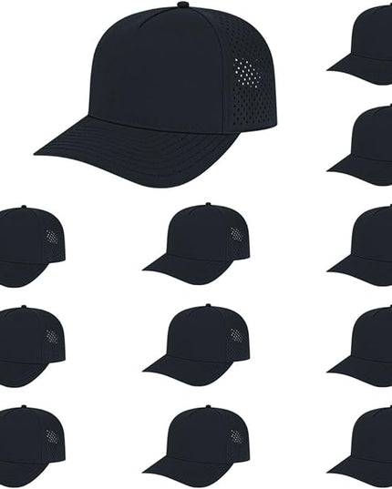 Cap America i8540 Premium Water-Resistant Perforated Medium Profile 5-Panel Cap w/UV Guard & Adjustable Snapback