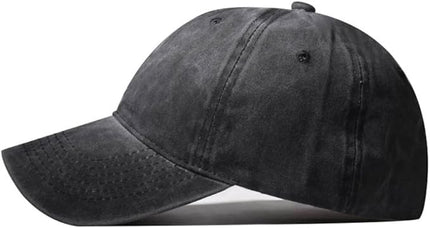 Classic Vintage Distressed Baseball Cap, Washed Cotton, Adjustable Fit