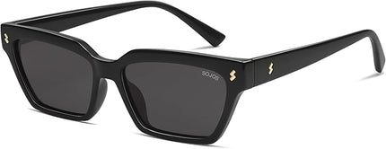 SOJOS Trendy Polarized Sunglasses Womens Men Retro Vintage 90s Cute Cat Eye Narrow Sun Glasses SJ2381