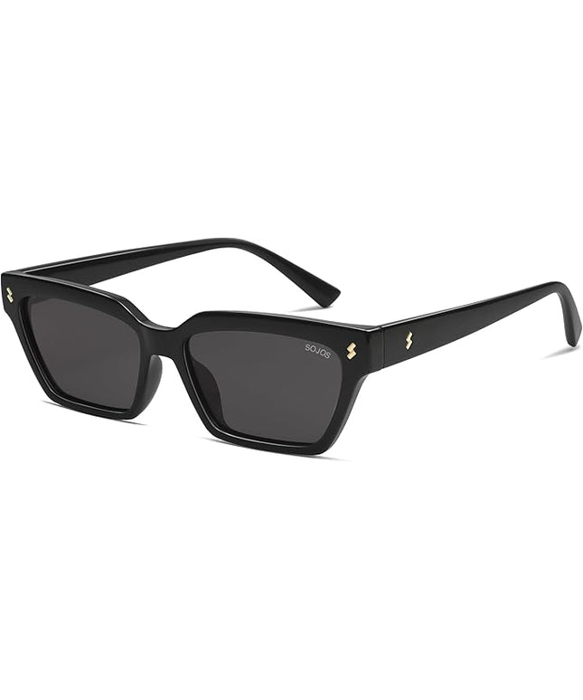 SOJOS Trendy Polarized Sunglasses Womens Men Retro Vintage 90s Cute Cat Eye Narrow Sun Glasses SJ2381