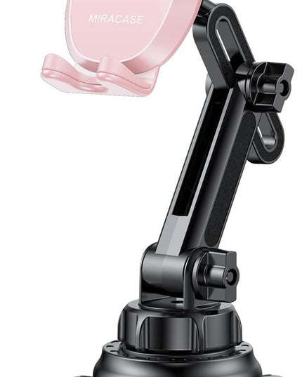 Miracase Universal Cup Phone Holder for Car, [Upgraded Version] Adjustable Long Neck Car Cup Holder Phone Mount Cradle Friendly Compatible with iPhone Samsung Google and All Smartphones, Crystal Pink