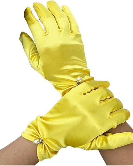 Satin Wedding Dress for Women Opera Party 1920s Gloves Wrist Length Gloves