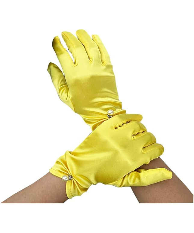 Satin Wedding Dress for Women Opera Party 1920s Gloves Wrist Length Gloves