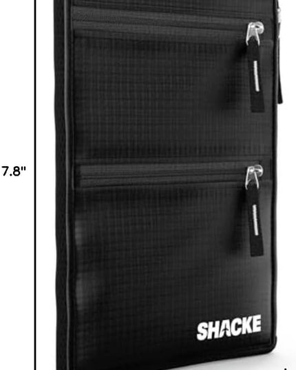 Shacke Hidden Travel 2 in 1 Belt Wallet Black Neck/Belt Hybrid Wallet w/RFID Blocker - Neck Pouch Passport Holder