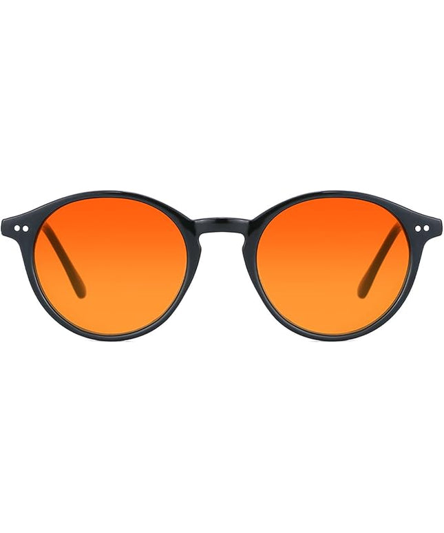 TIJN Blue Light Blocking Glasses Men Women Vintage Thick Round Rim Frame Eyeglasses