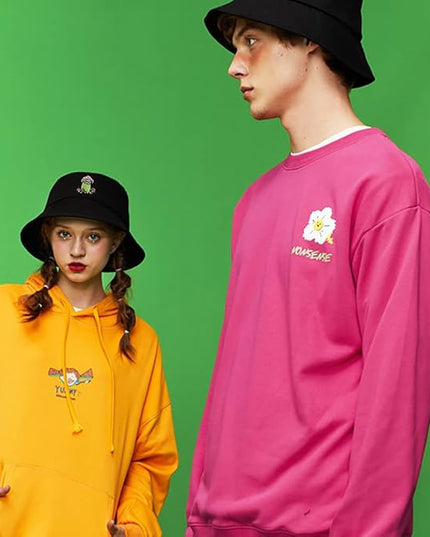 XYIYI Fashion Embroidery Bucket Hat Cotton Beach Fisherman Hats for Women Girls