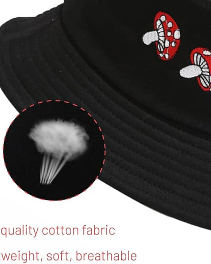 Cotton Bucket Hat for Women Men Summer Travel Sun Beach Bucket Cap, Unisex Outdoor Fisherman Hat