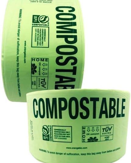 OrangeBio Certified Home Compostable Produce Bags, 800 Count, 15 x 17 Inches, Hold Up to 14 Lbs, ASTM D6400, EN 13432, US BPI & Europe OK Compost Home Certified