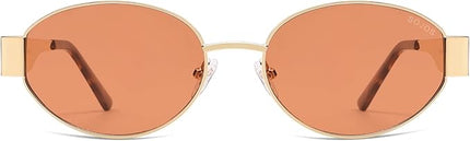 SOJOS Retro Oval Sunglasses for Women Trendy Classic Shades UV400 Protection SJ1256
