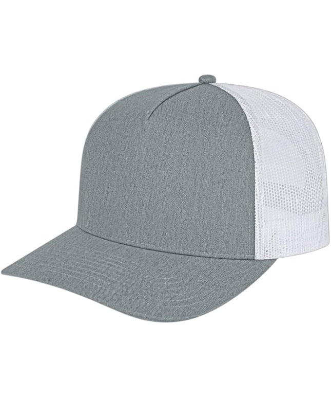 Cap America i3039 Classic 5 Panel Mid Profile Structured Trucker Mesh Back Cap w/ & Adjustable Snapback