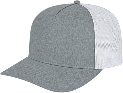 Cap America i3039 Classic 5 Panel Mid Profile Structured Trucker Mesh Back Cap w/ & Adjustable Snapback