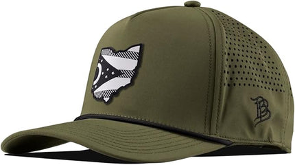 Branded Bills Ohio Vintage PVC 5-Panel Performance, Lightweight, Comfortable Baseball Cap