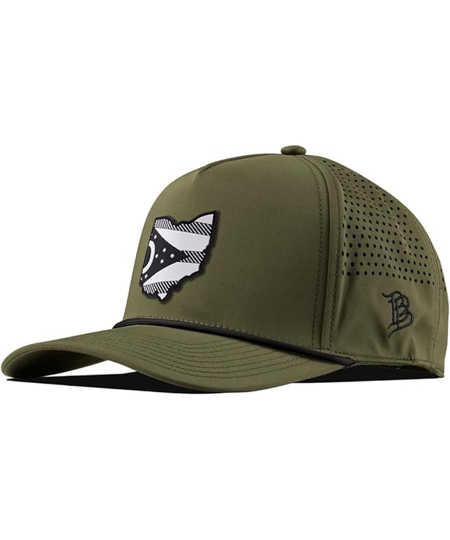 Branded Bills Ohio Vintage PVC 5-Panel Performance, Lightweight, Comfortable Baseball Cap