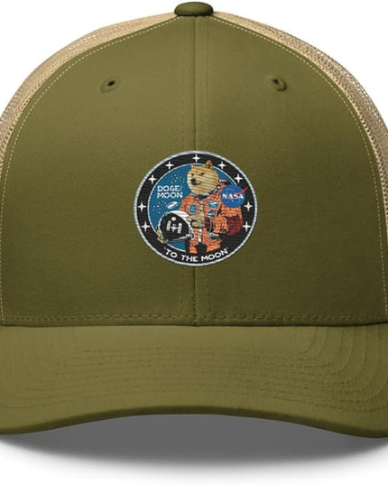 Doge/Moon NASA Logo Trucker Cap