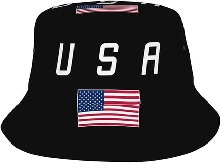 Funny Flag Bucket Hat for Men Women, Fisherman Hats Packable Fashion Sun Cap for Travel Outdoor Beach Boys Girls