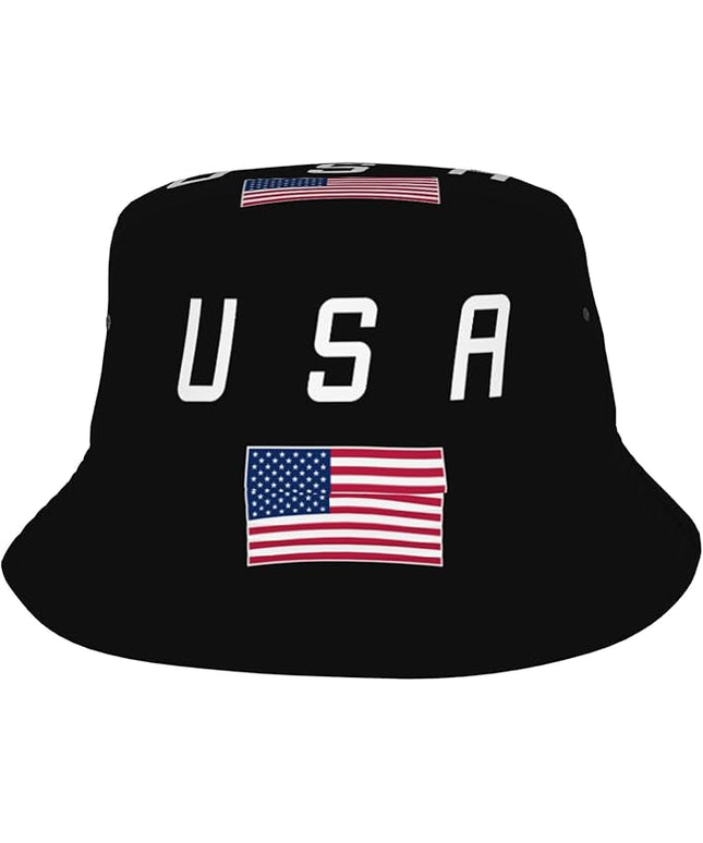 Funny Flag Bucket Hat for Men Women, Fisherman Hats Packable Fashion Sun Cap for Travel Outdoor Beach Boys Girls