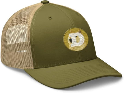 Dogecoin Crypto Embroidered Logo Trucker Cap
