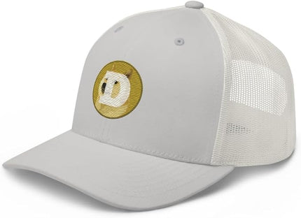 Dogecoin Crypto Embroidered Logo Trucker Cap