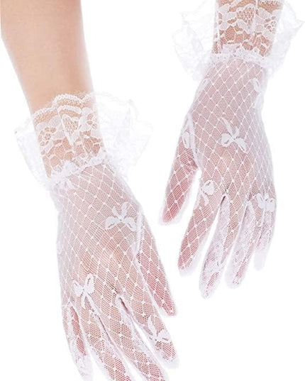 Sahabowi Satin Gloves Formal Bridal Banquet Party Wedding Opera Solid Colorful Mitten For Women