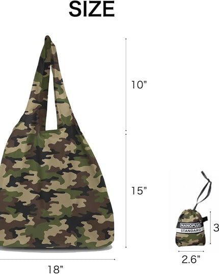 Compact Reusable Grocery Tote Bag – Lightweight, Foldable & Packable Shopping Bag for Travel