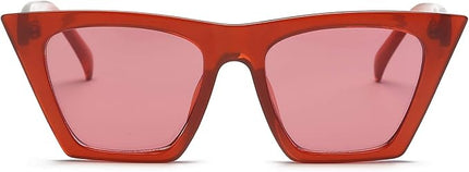 FEISEDY Vintage Square Cat Eye Sunglasses Women Trendy Cateye Sunglasses B2473