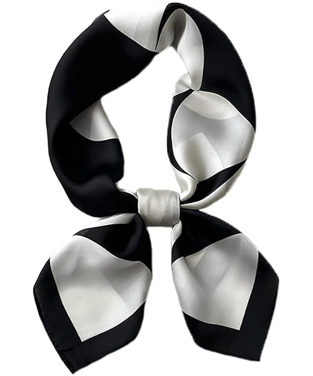 MINIDORA Satin Scarves for Women 27.5 × 27.5 inches Medium Square Elegant Silk Feeling Head Scarf