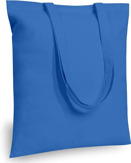 TOPDesign 6-Pack Economical 16"x15" Ocean Blue Cotton Tote Bags, Lightweight Medium Reusable Grocery Shopping Cloth Bags, Suitable for DIY, Advertising, Promotion, Gift, Activity