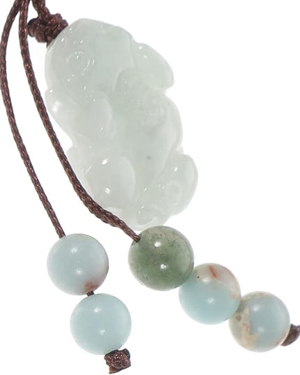Chinese Style Agalmatolite Phone Lanyard Green Wrist Strap Short Cellphone Chain Bodhi Hanging Rope Lightweight Anti-lost Charm for Keys and Accessories