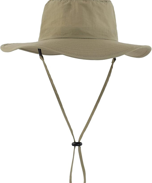 Home Prefer UPF50+ Mens Sun Hat Wide Brim Fishing Hat Womens UV Protection Cap Breathable Mesh Safari Gardening Bucket Hat