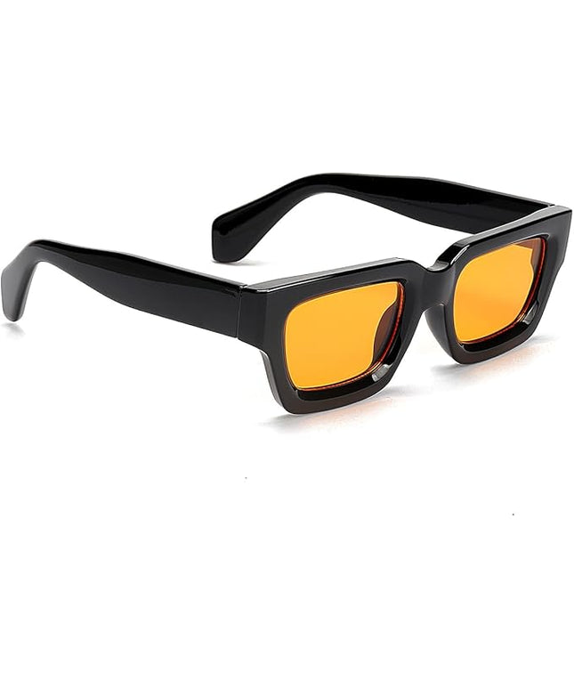 Trendy Square Sunglasses for Men Women Fashion Thick Rectangle Sun Glasses UV Protection Shades Designer Style