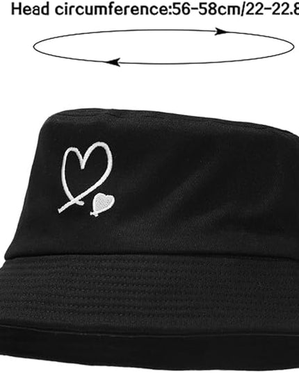 XYIYI Fashion Embroidery Bucket Hat Cotton Beach Fisherman Hats for Women Girls