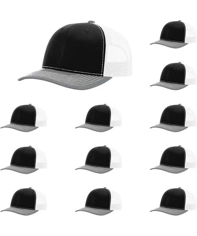 Richardson 112 Classic Six-Panel Adjustable Snapback Trucker Cap | Bulk Packs Available