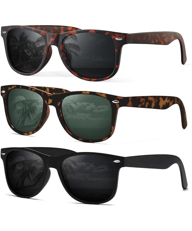 DEMIKOS Sunglasses Men Polarized Sunglasses for Mens Womens Retro Mirror Lens for Driving Fishing UV Protection