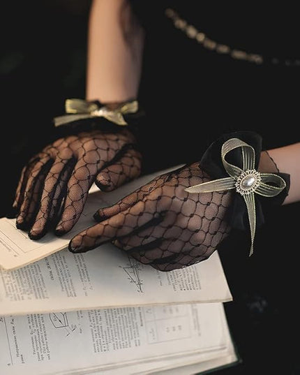 Sahabowi Satin Gloves Formal Bridal Banquet Party Wedding Opera Solid Colorful Mitten For Women