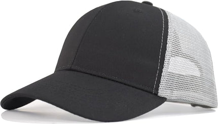 TSSGBL Classic Mesh Trucker Hat, Small & OSFM & XXL Options, Men Women Basic Adjustable Snapback Plain Blank Baseball Cap