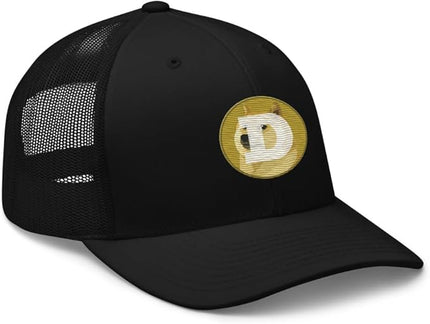 Dogecoin Crypto Embroidered Logo Trucker Cap