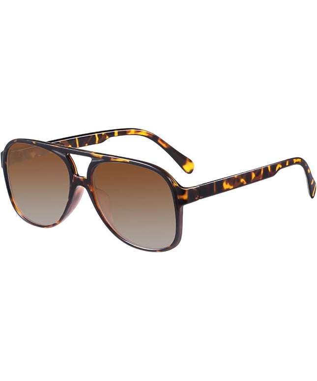YDAOWKN Retro Aviator Sunglasses for Women Mens Large Frame Classic Vintage 70s Sun Glasses Aviators
