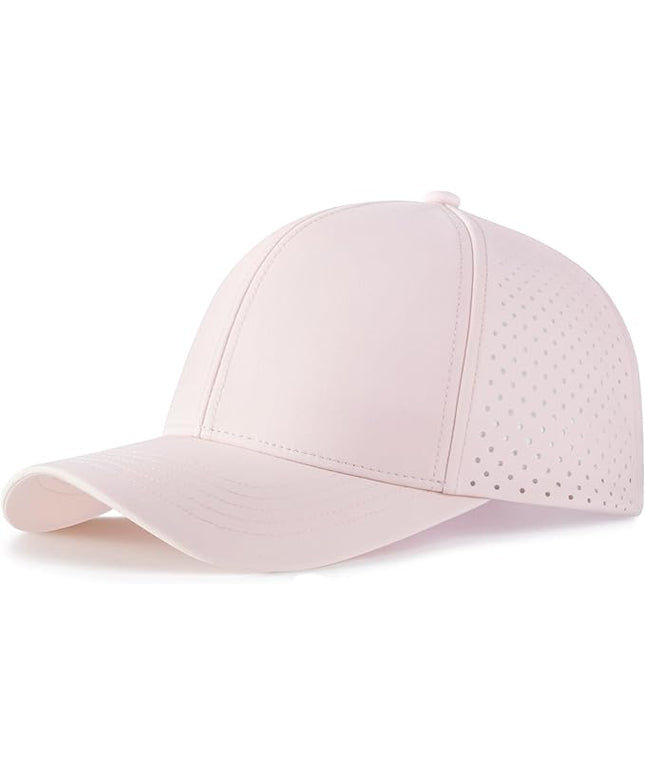 VOBOOM Men Quick Dry Baseball Cap Laser Cut Mesh Ball Curved Brim Snapback Hat