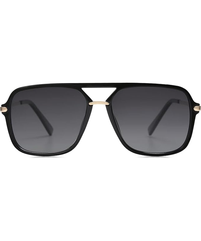 SOJOS Sunglasses for Women & Men, Square, Retro, Polarized Lens, Trendy Aviator, 90s Shades